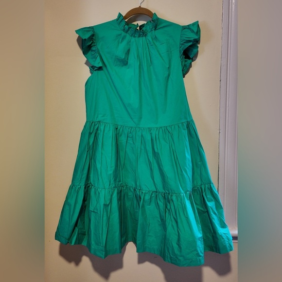 Tahari Womens Aqua Ruffle Sleeve Dress - Picture 8 of 8